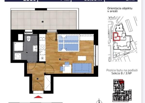 (ZRUŠENÉ) LUXUSNÝ 1 IZBOVÝ BYT S VEĽKOU TERASOU V SRDCI MESTA KOŠÍC