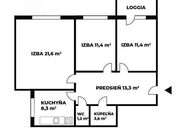 (PREDANÝ) VEĽKÝ 3-IZBOVÝ BYT V PÔVODNOM STAVE NA KVP V KOŠICIACH