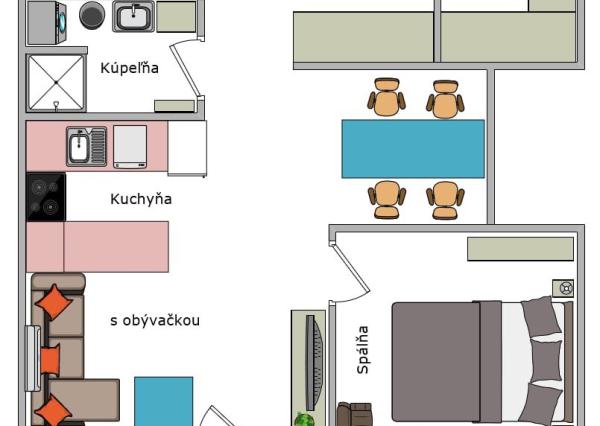SVETLÝ 2 IZB. BYT S PARKOVANÍM, SLOV. GROB